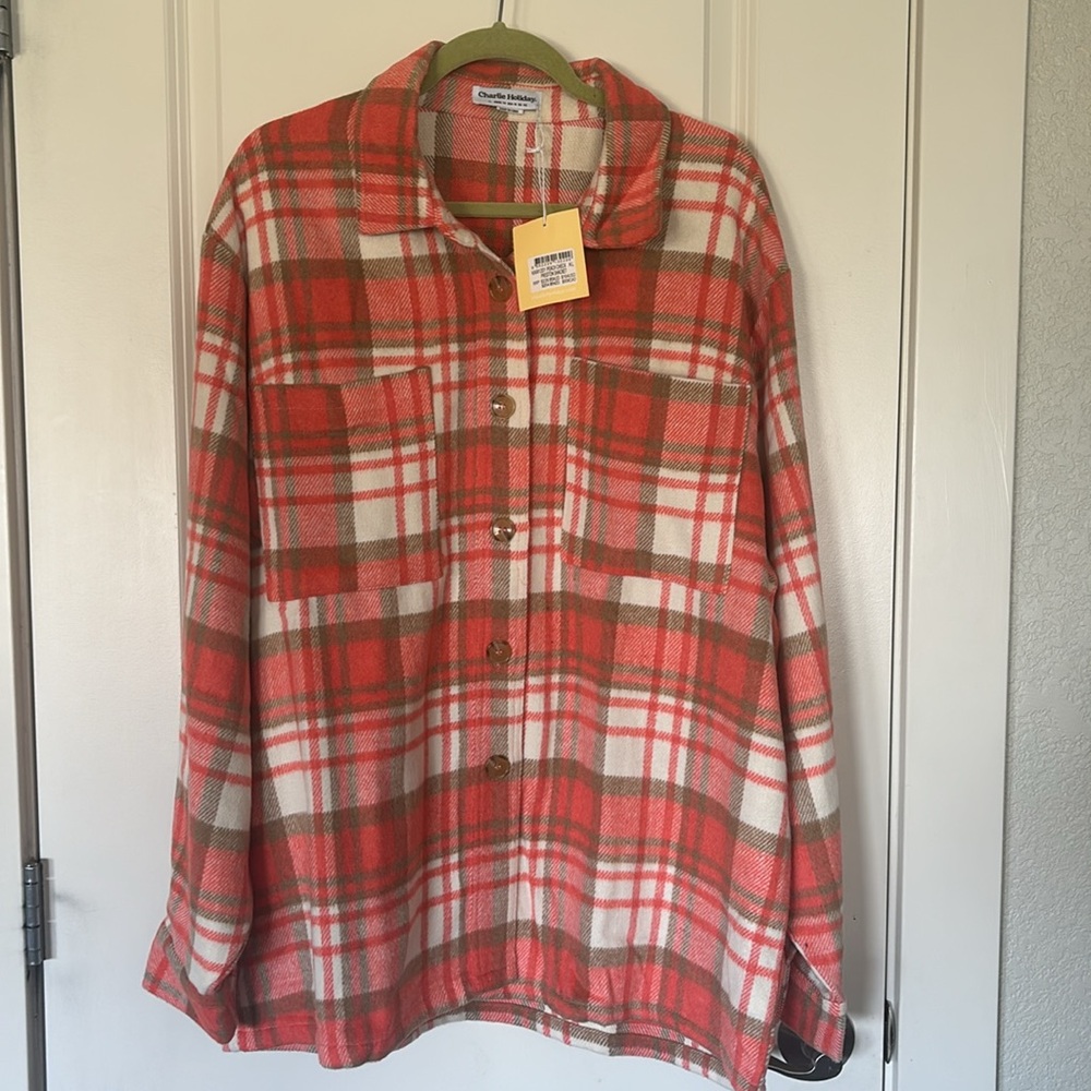 NWT Women’s Charlie Holiday Preston Shacket Size XL MSRP $139 - Picture 3 of 4